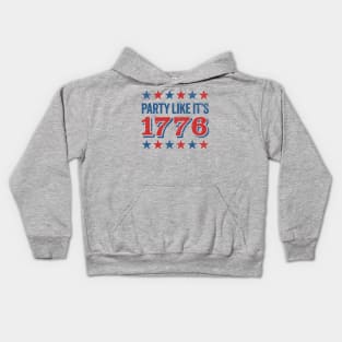 Vintage 4th of July Fun: Party Like It's 1776 Kids Hoodie